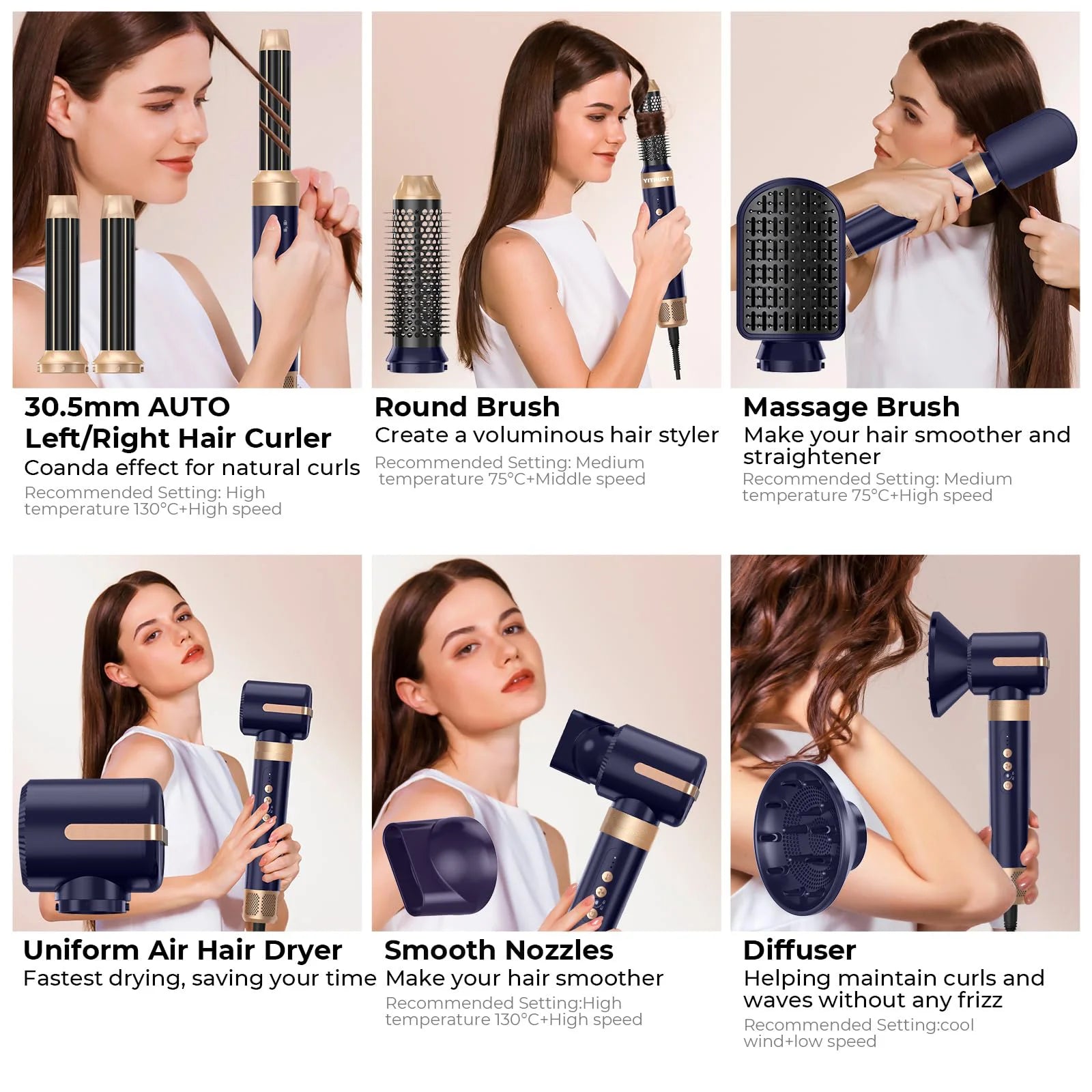GMF 7 in 1 Air Styler Set